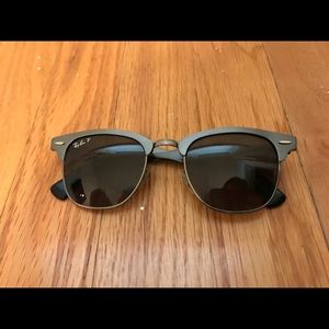 Rayban Clubmaster Metal - Gray Polarized